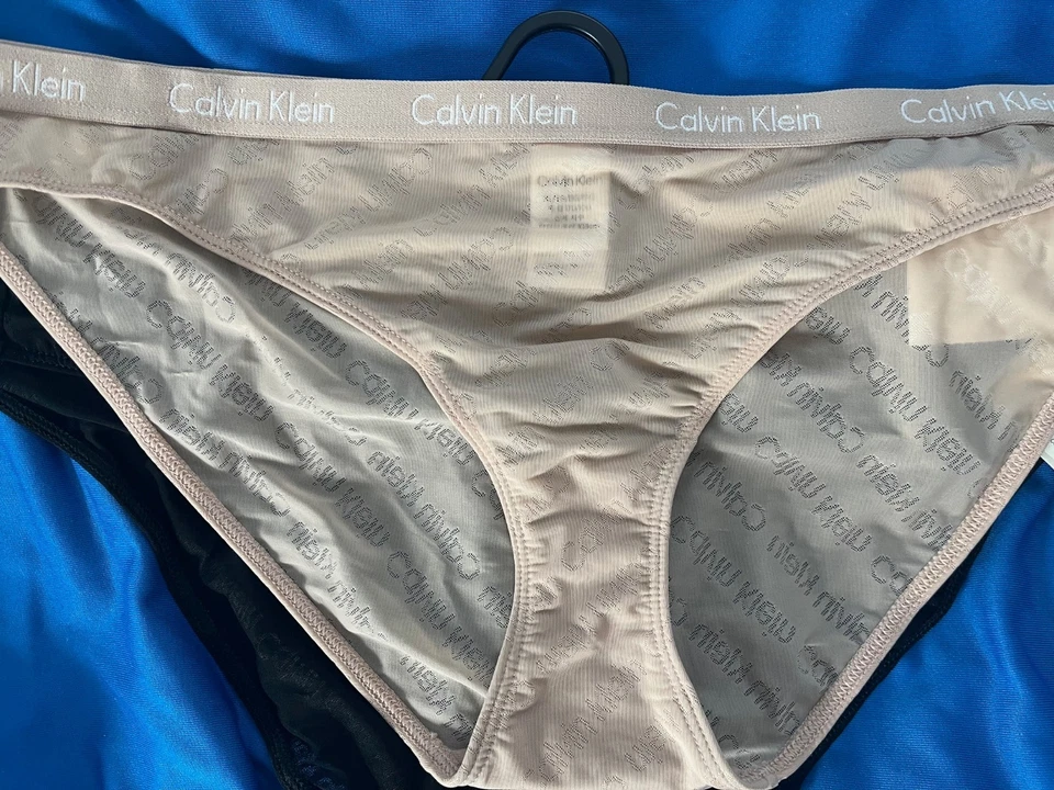 3 Pack Transparent Logo XL Bikini Panties by Calvin Klein - Image 3 of 4