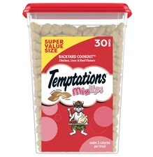 Temptations Mixups Backyard Cookout Flavor Crunchy And Soft Cat Treats,30 Oz Tub