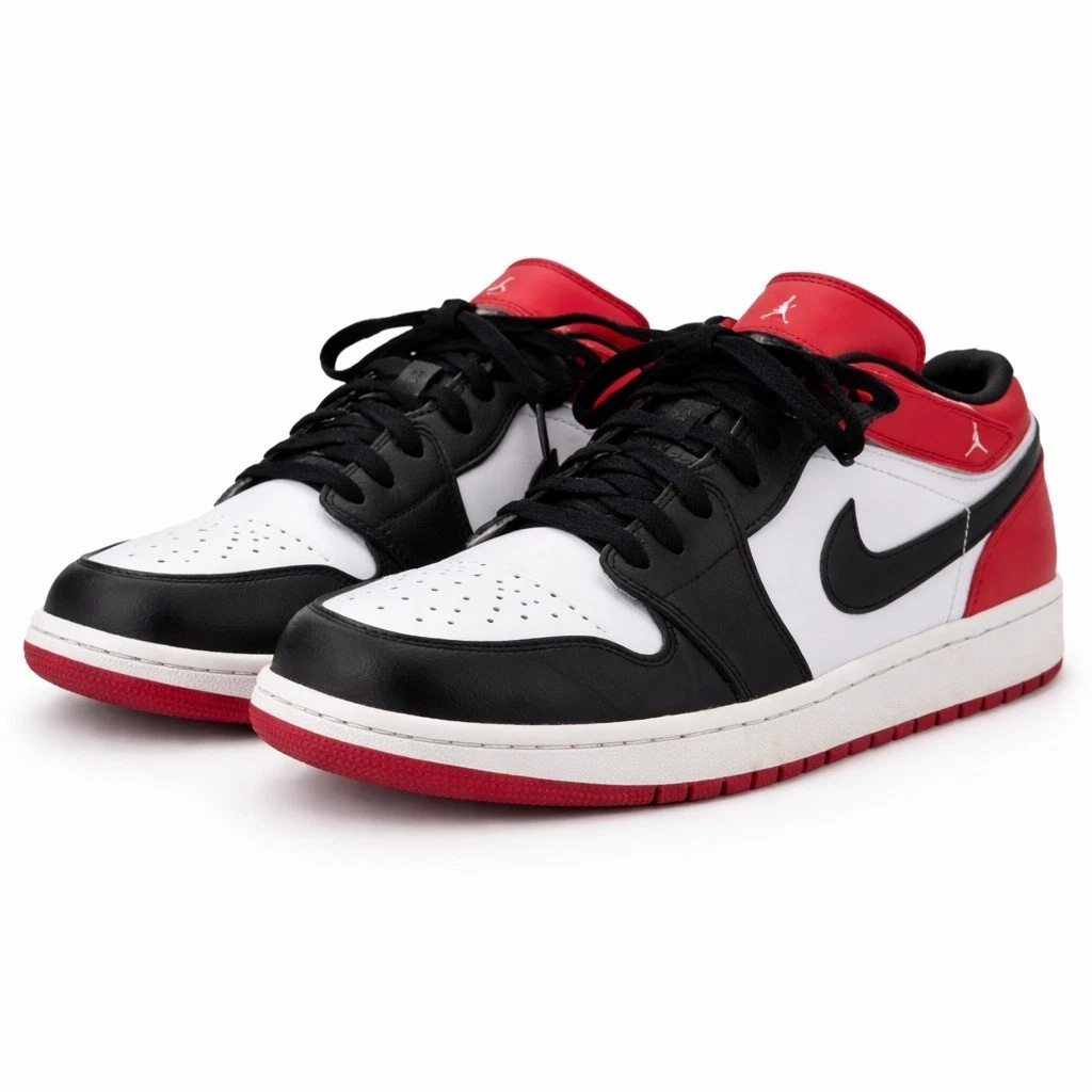 Jordan 1 Strap Low Black Toe | eBay