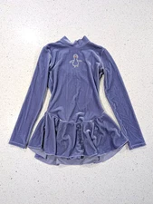 MONDOR 6x/7 Small Ice Figure Skating Baton Twirling Dance Skirted Dress Leotard