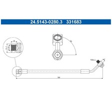 2x Bremsschlauch hinten für Cupra Terramar KP1 | 24359702