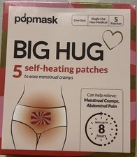 Popmask-Big Hug -Pack of 5 self-heating patches -To ease menstrual cramps 04/28