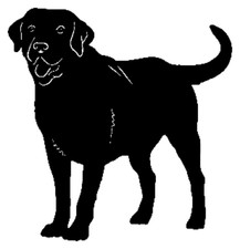 Labrador Retriever STDS2 Dog Decal, Vinyl Graphic for Windows Truck Laptops Cars