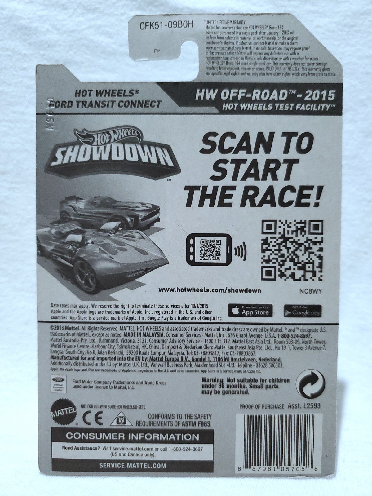 Hot Wheels Off Road Ford Transit Connect #98 Red Factory Sealed thumbnail 6