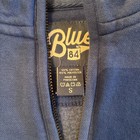 Christopher Newport University Cropped Blue 84 1/4 Zip Sweatshirt With Raw Hem — photo 9
