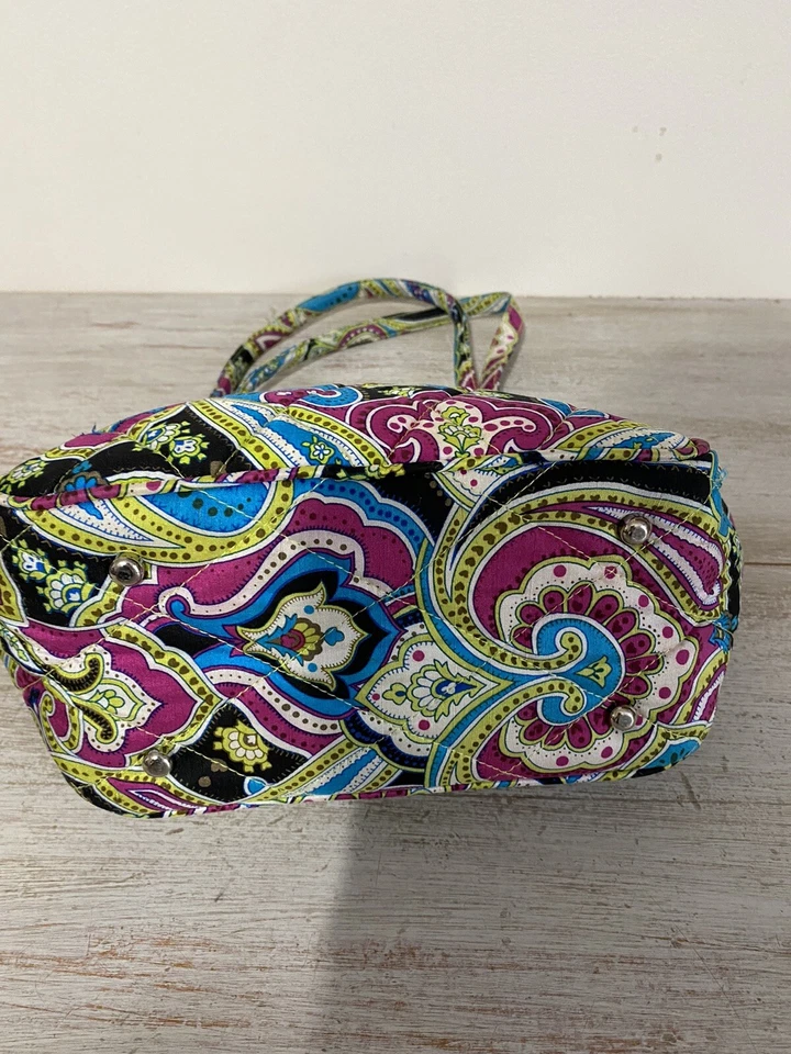 Vera Bradley LIMITED EDITION Bella Paisley Silk Teal/Pink Purse/Handbag - Image 4 of 4