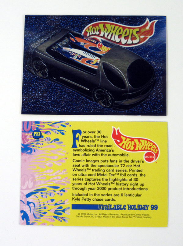 1999 Comic Images Hot Wheels Embossed Foil Promo Card Set (2) Nm/Mt - Picture 2 of 3