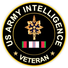 US Army Intelligence Veteran Bumper Sticker Military Vinyl Soldier Decal 5"