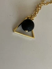 Lava Stone Essential Oil Diffuser Necklace Pendant Aromatherapy Triangle