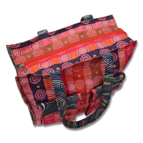 Warrina Designs Authentic Australian Aboriginal Shoulder Bag Red Purse Women - Picture 4 of 4