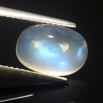 3.47Cts Natural Blue Moonstone Oval Shape-REF VIDEO