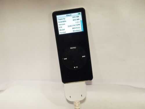 Apple iPod Nano 1st Generation A1137 MA352LL 1GB Black MP3 Player - Bad Battery - Photo 1/7