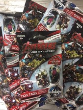 Marvels Avengers Age Of Ultron Dog Tags, Lot Of 10 Blind Packs For 20 Tags Cool