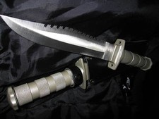  Grosses Gürtelmesser Angler Messer Edelstahl Buschmesser Outdoor Jagd B-Ware