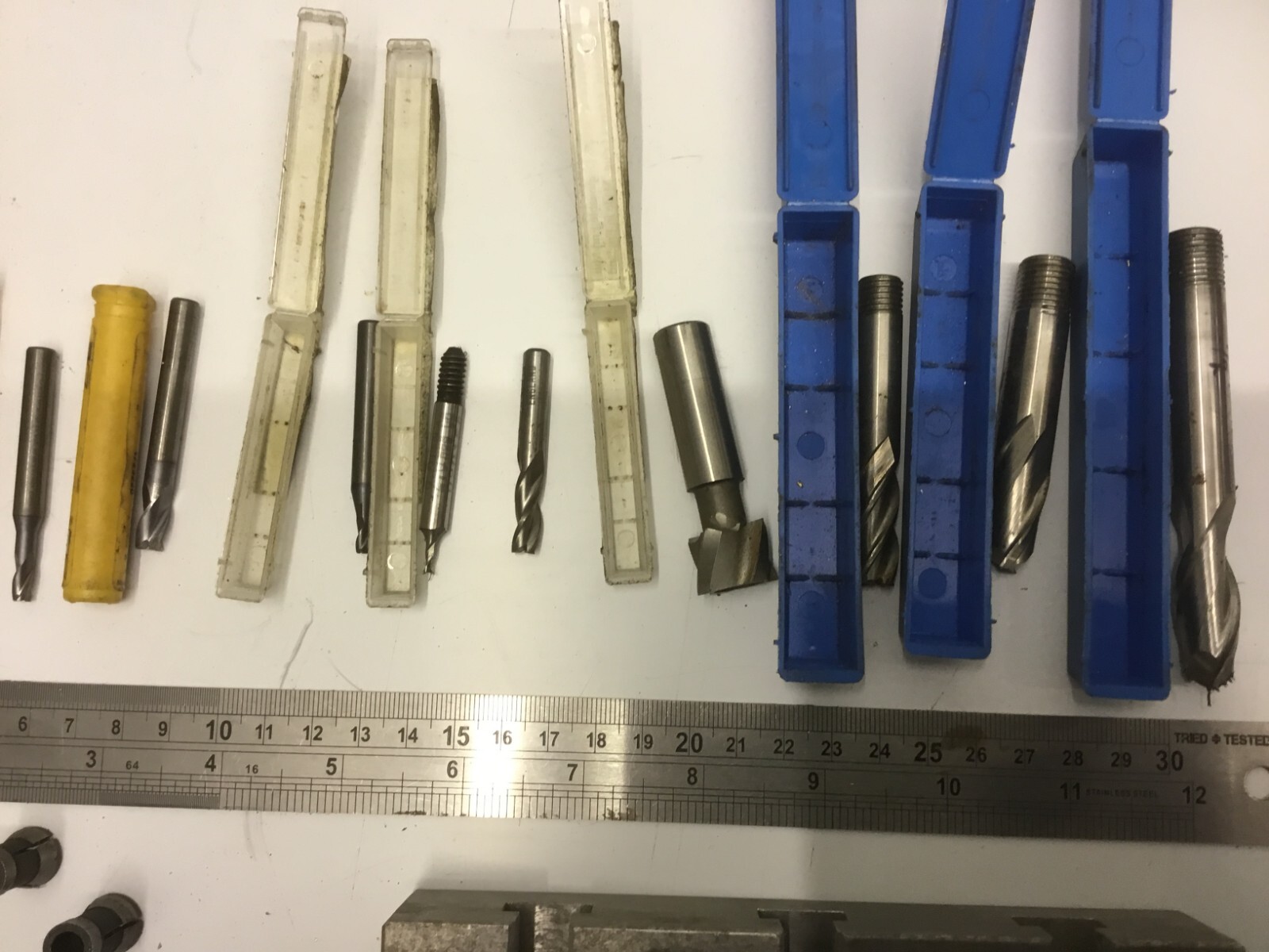 Hobbymat md65 BFE 65 milling chuck, collets ,slotted bed , end mills