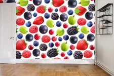 3D Fruit Seamless Wallpaper Wall Mural Removable Self-adhesive Sticker 435