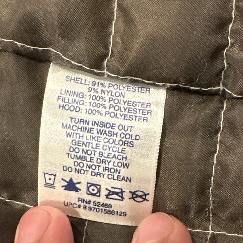 Faded Glory Worker Wear Hoodie Chore Jacket Mens Large Windbreaker Quilted Work - Picture 22 of 24