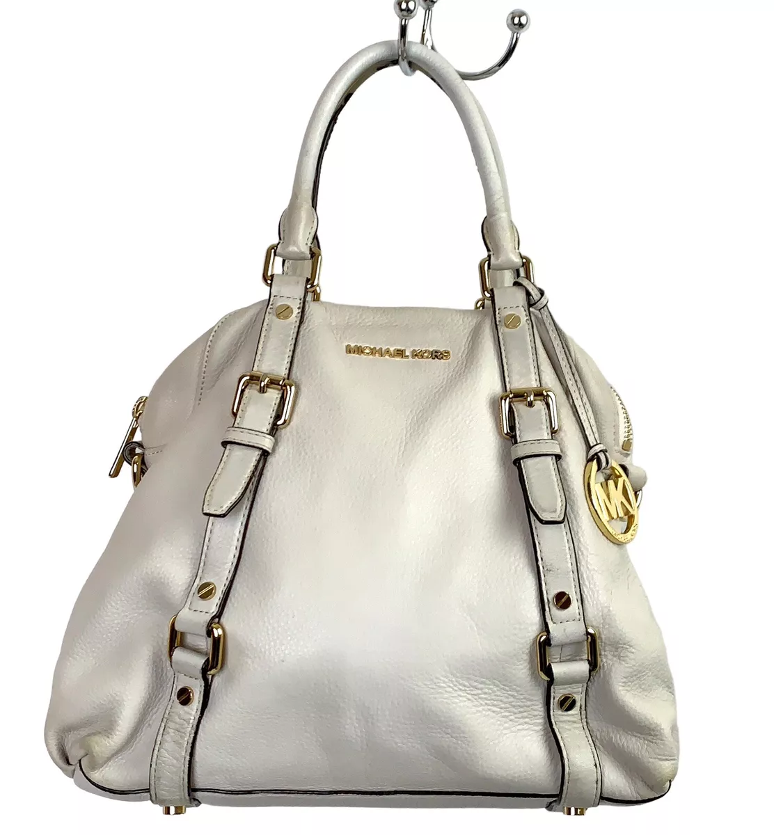 Michael Kors Belted Bedford Medium Bowling Pebbled Satchel Hand