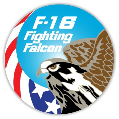 F-16 Fighting Falcon sticker decal 4'' x 4''