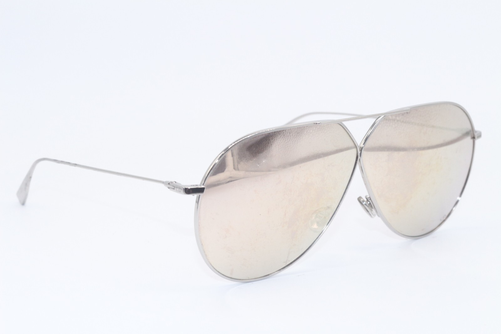 CHRISTIAN DIOR STELLAIRE3 010SQ SILVER MIRRORED AUTHENTIC SUNGLASSES 65-01
