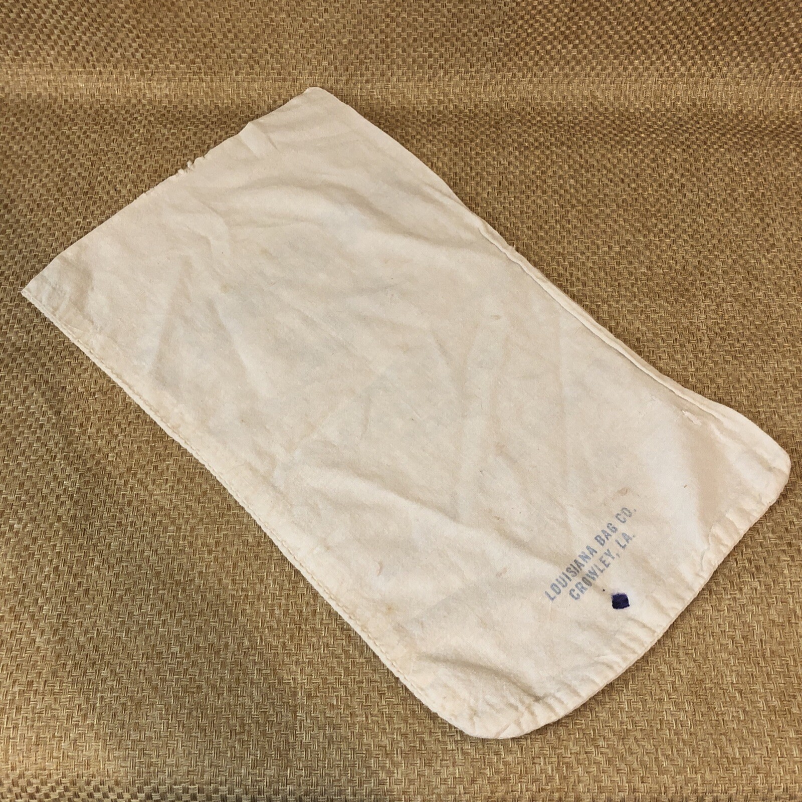 Rice Bag Ellis Stansel's Gueydan Louisiana White 2 Pounds Empty Vintage cloth eBay