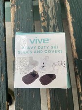 Vive Walker Ski Glides  Covers 4 PCS  New damaged box 