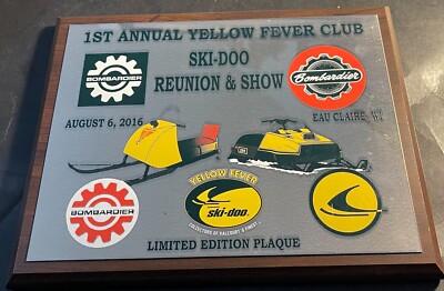 2016 SKI-DOO YELLLOW FEVER REUNION COLLECTIBLE PLAQUE NEW