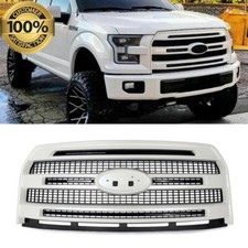 For 2015-2017 Ford F-150 F150 Platinum White Platinum Front Grille Wo Camera Us For 2015-2017 Ford F-150 F150 Platinum White Platinum Front Grille Wo Camera Us