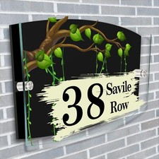 Custom Door Number Sign Personalised House Plaque Name Plate for Home UK
