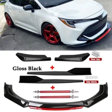 Front Bumper Lip Spoiler Splitter Rear Lip Side Skirt For Toyota Corrolla Hatchb