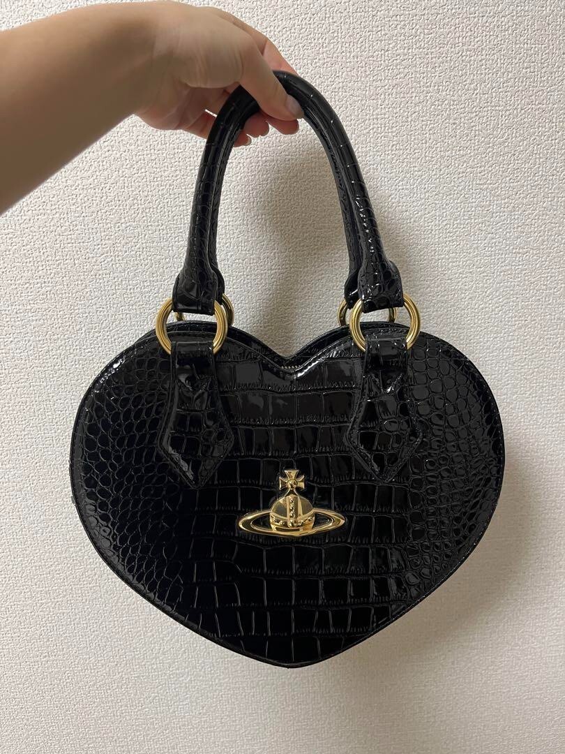 Vivienne Westwood Heart Shape Bag Enamel Orb Motif Stamping