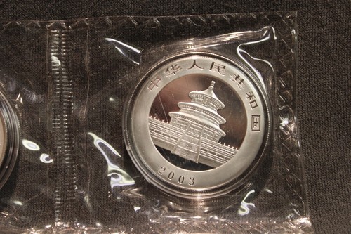 2003 1 oz .999 Fine Silver ~ 10 Yuan Chinese Silver Panda Coin. DOUBLE SEALED! - Picture 6 of 7