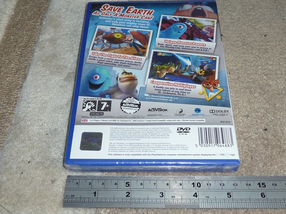 MONSTERS VS ALIENS GAME for SONY PLAYSTATION 2 PS2 BRAND NEW & FACTORY SEALED! - Image 2 of 3