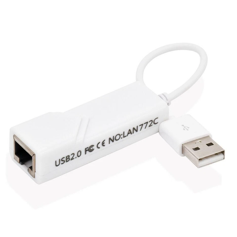 LAN Adapter USB 2.0 Netzwerk Adapter Patchkabel DSL RJ45 Netzwerkadapter weiß - Bild 2 von 4