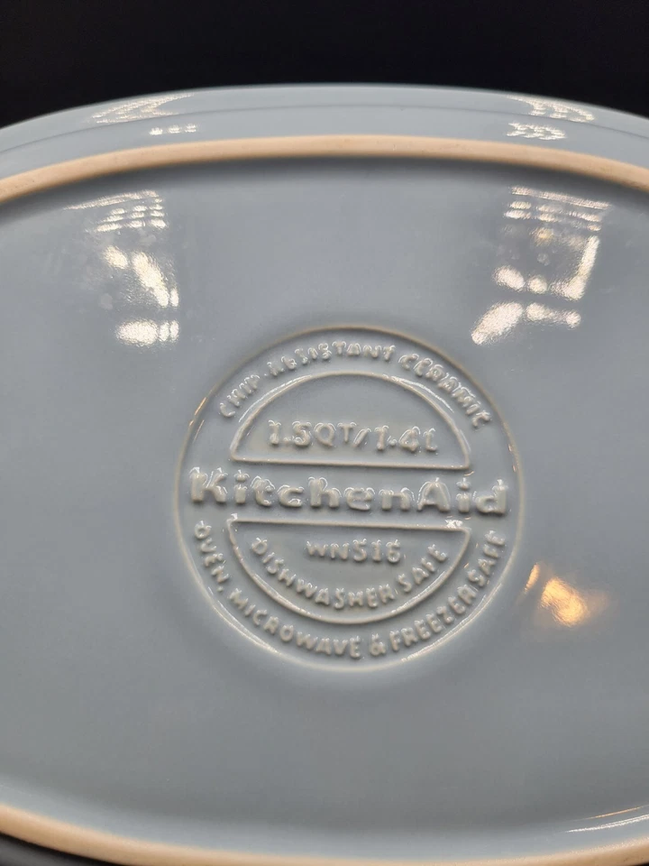 Juego de 3 cazuela de cerámica azul claro azul KitchenAid Foto 4 de 4