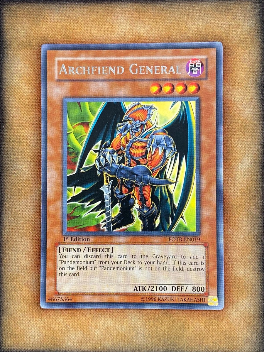 Yugioh Archfiend General FOTB-EN019 Rare 1st Ed NM | eBay