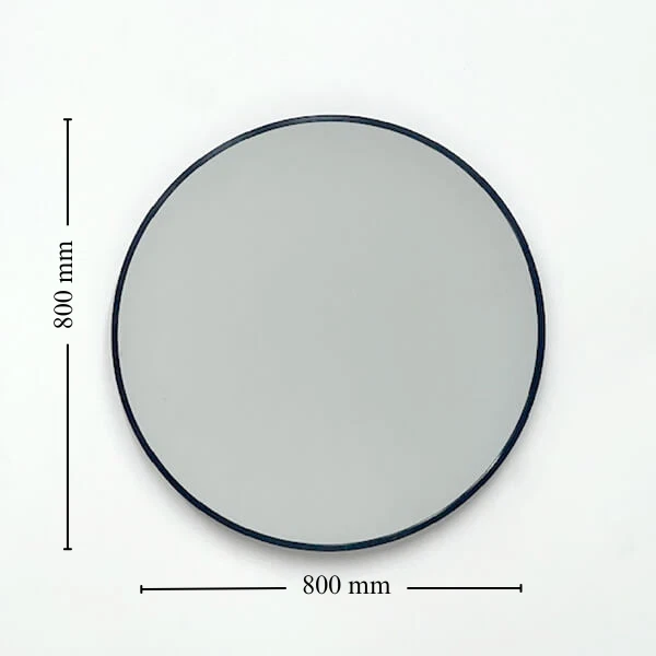 Modern Rose Gold Round Mirror 80cm x 80cm Wall Mounted Framed Minimalist Décor - image 2 of 2