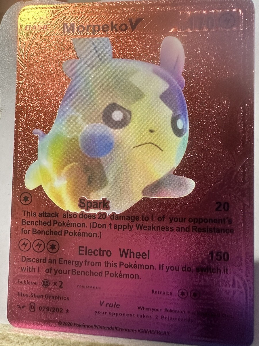 モルペコV HP170 トレーディングカード Pokemon Morpeko V Pokemon HP170 Multi Color Foil 🔥Fan Art 🔥Card