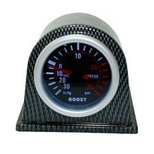 52mm 2in Car Turbo Boost Pointer Gauge Meter Dials LED Display PSI Smoke Lens 