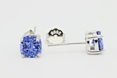 Tanzanite Stud Earring 925 Sterling Silver Earring Women's Gift Earrings for him