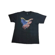 Wild Bobby American Flag T- Shirt Size Large Men's Short Sleeve