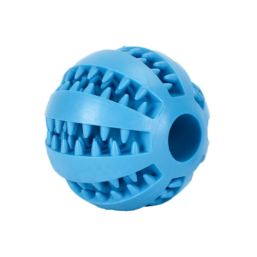 Pet Toy Dog Chew Ball Food T-reat Interactive for Dental Clean Tooth Teething - Picture 5 of 13