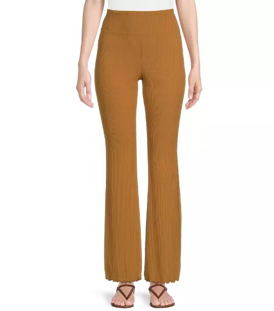No Boundaries Juniors Flare Pants Lettuce Edge Hem Trailblazer