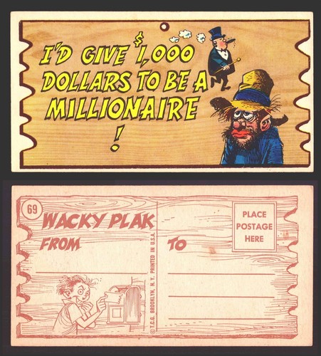 Wacky Plaks 1959 Topps Vintage Trading Cards You Pick Singles #1-88 - Picture 88 of 104