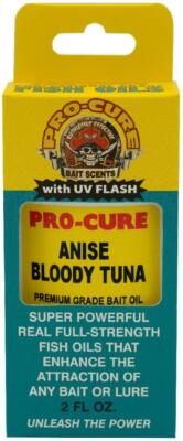 Pro-Cure Anise Bloody Tuna Bait Oil 2 oz Bottle Fishing Scent w/UV Flash