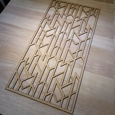 Art Deco Geometric Decorative Screen Radiator Cabinet Cover Panel 3mm 6mm 0084