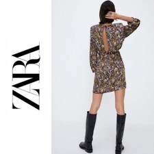 ZARA Multicolored Printed Mini Dress - Medium