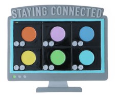 "Stay Connected" Zoom Conference Call Personalized Christmas Ornament