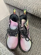 Dr Martens Air Wair Girls rainbow Glitter US Size 12