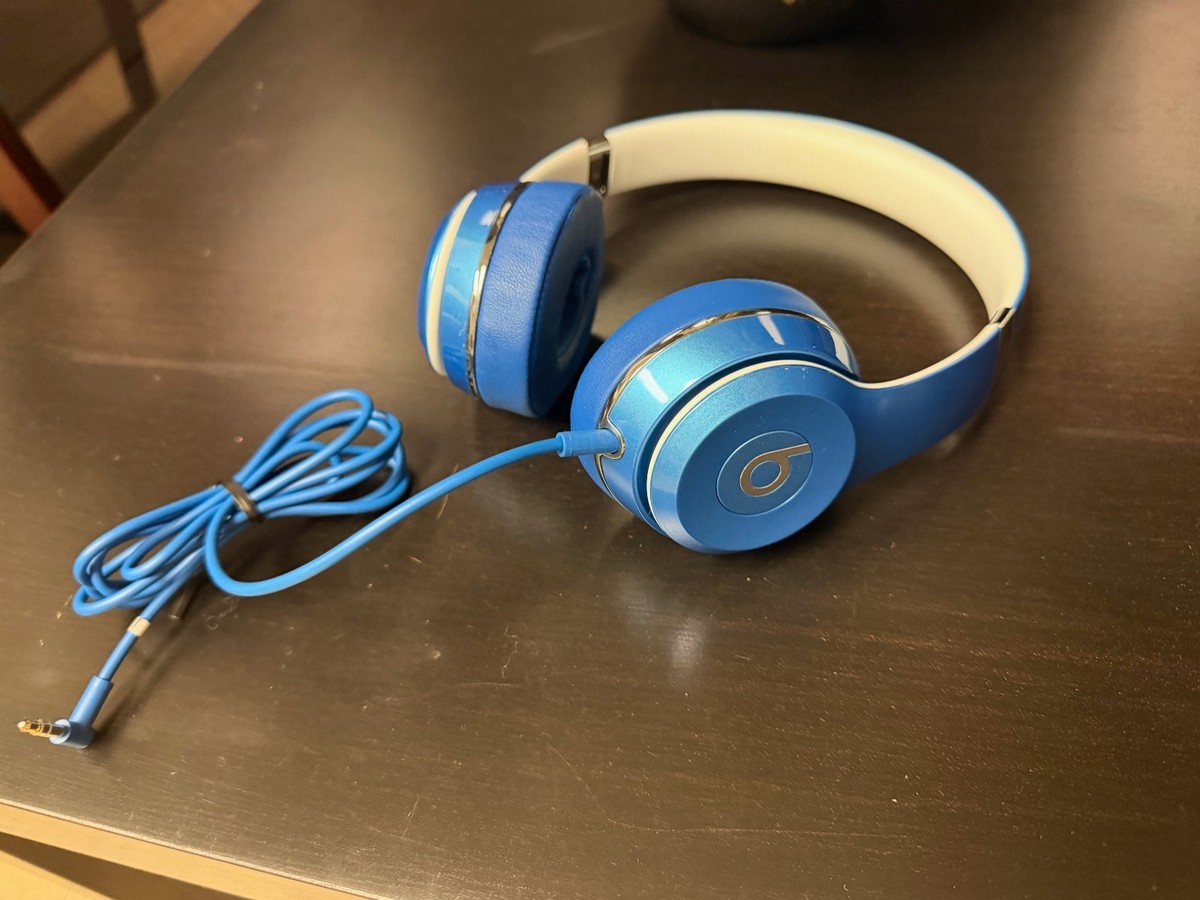 Beats Solo2 Luxe Edition Blue Wired On-Ear Headphones – Original